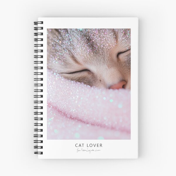 Item preview, Cat Asleep Wrapped in Pink Glitter Blanket designed and sold by Karen Lee J.