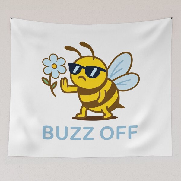 Item preview, Buzz Off – Funny Attitude Insect  designed and sold by LadyInEverGreen.