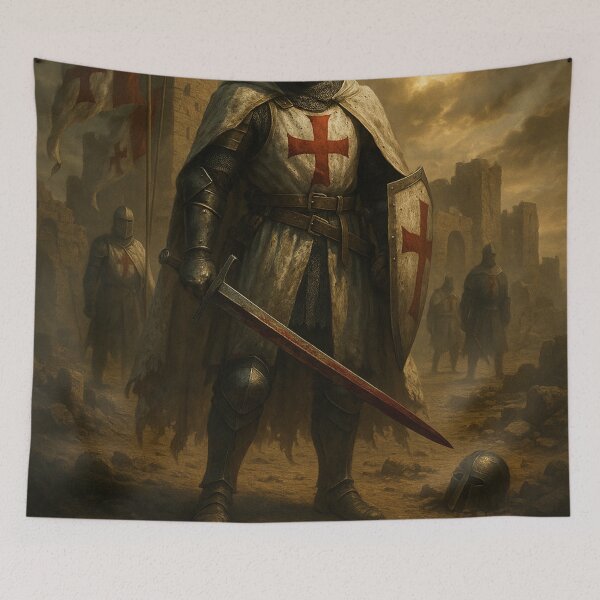 Item preview, Templar’s Last Stand  Epic Crusader Wall Art designed and sold by historyandmore.