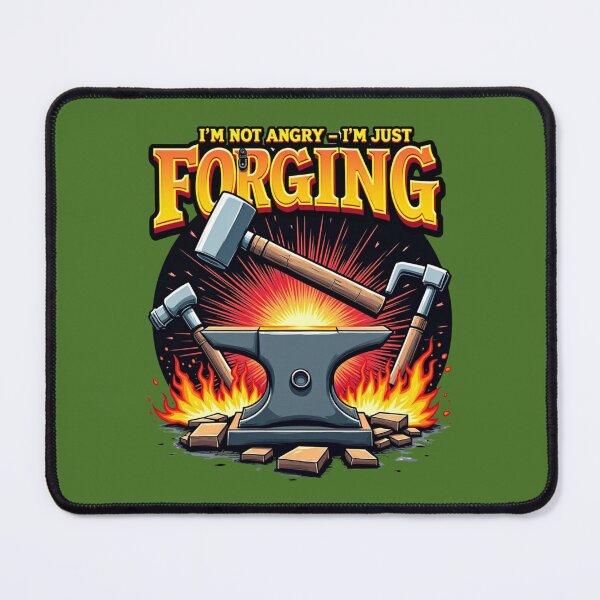 Item preview, Not Angry, Just Forging – Blacksmith Humor Art designed and sold by Timeless Design.
