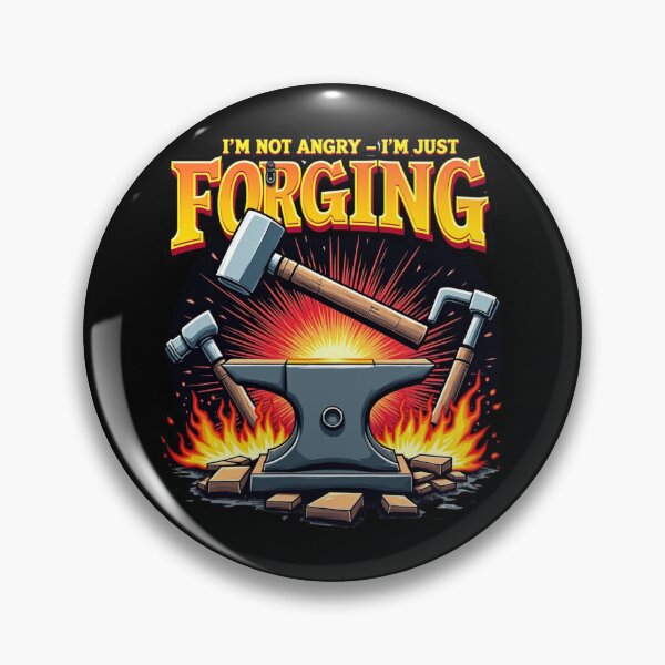 Item preview, Not Angry, Just Forging – Blacksmith Humor Art designed and sold by Timeless Design.