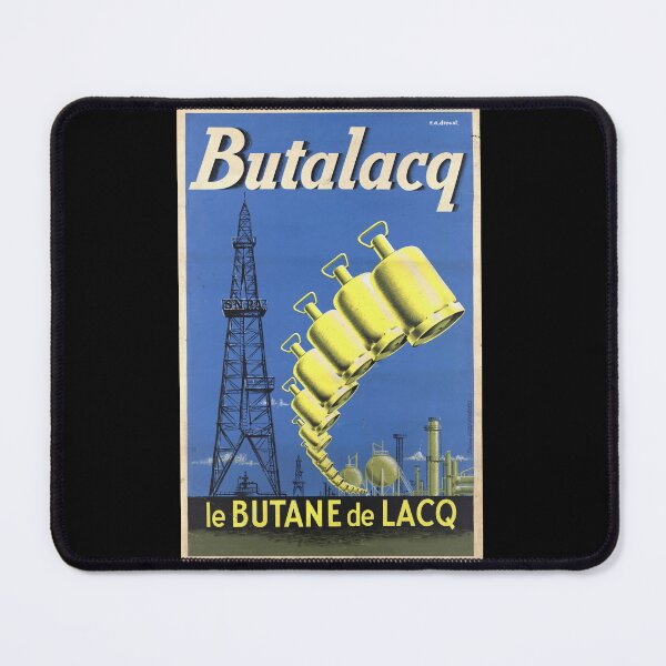 Item preview, Vintage Butalacq Butane Gas Poster | Mid-Century Industrial Design | Lacq France Energy Art | 1950s Retro Advertising Print designed and sold by artofuniverse.