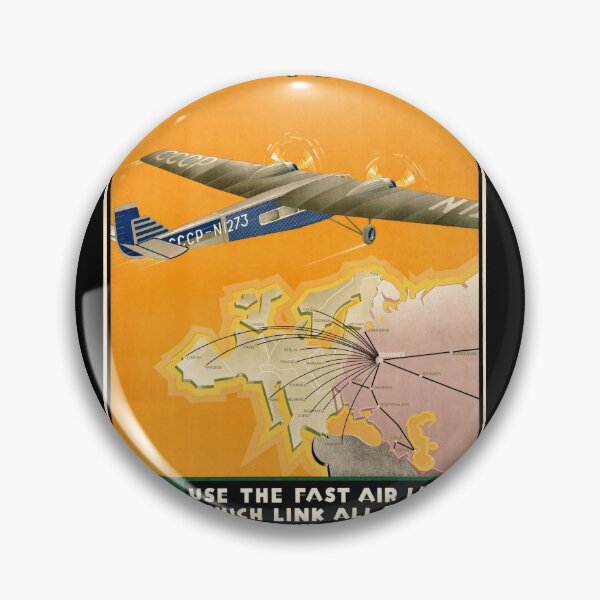 Item preview, Vintage 1934 Soviet Travel Poster | USSR Air Travel | Bold Colors & Dynamic Design | Intourist Propaganda | Aviation History Art designed and sold by artofuniverse.
