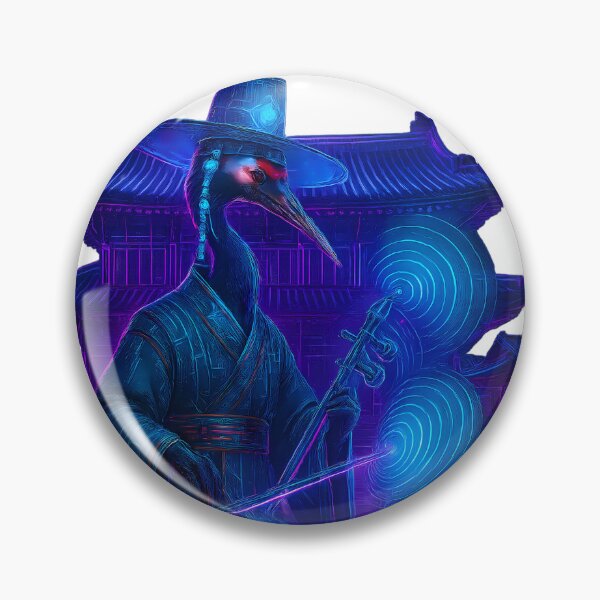 Item preview, Cyberpunk Crane Musician in Futuristic Korean Palace designed and sold by JoseOn2200.