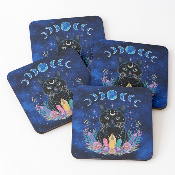 Item preview, Moonlit Whiskers & Crystal Spells designed and sold by MysticOzzy.
