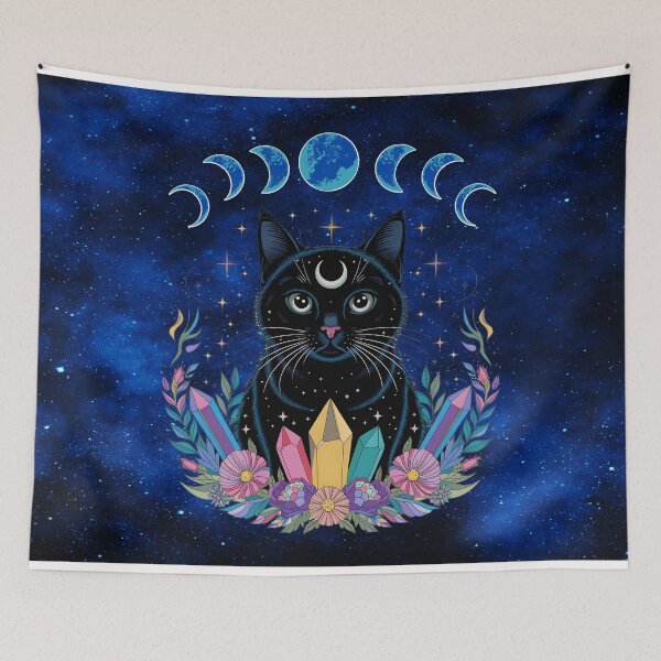 Item preview, Moonlit Whiskers & Crystal Spells designed and sold by MysticOzzy.