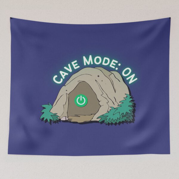 Item preview, Cave Mode: ON – Funny Spelunking Design designed and sold by Timeless Design.