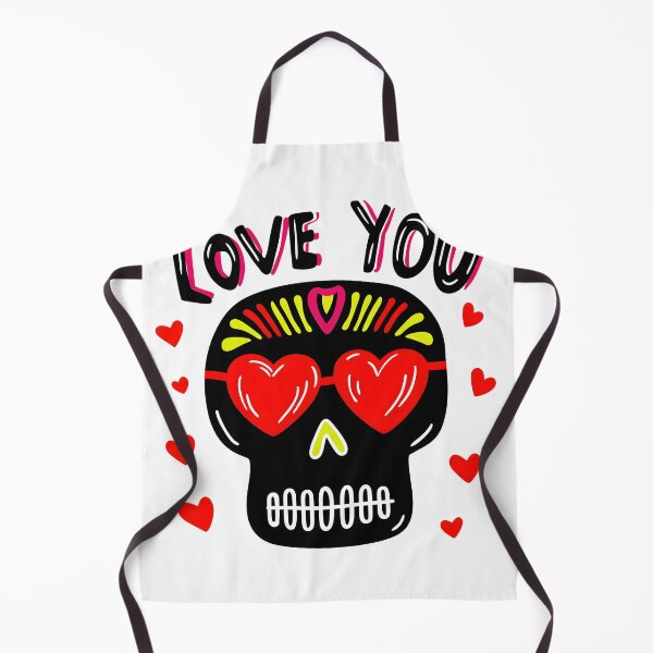 Item preview, Love Skull Sticker –LOVE YOU- Cute Neon Heart Eyes, Funny Punk Valentine designed and sold by BubbleDream Art .