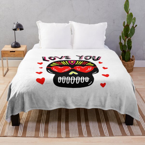 Item preview, Love Skull Sticker –LOVE YOU- Cute Neon Heart Eyes, Funny Punk Valentine designed and sold by BubbleDream Art .