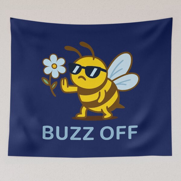 Item preview, Buzz Off – Funny Attitude Insect  designed and sold by LadyInEverGreen.