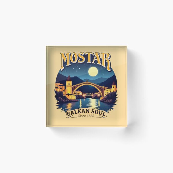 Item preview, Mostar Stari Most – Balkan Soul Night View Design designed and sold by Timeless Design.