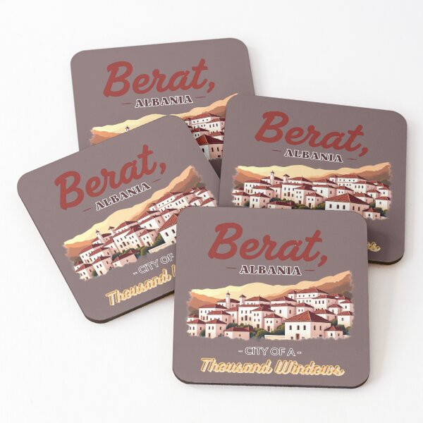 Item preview, Berat, Albania – City of a Thousand Windows | Heritage Travel Sticker designed and sold by Timeless Design.