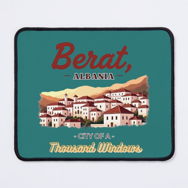 Item preview, Berat, Albania – City of a Thousand Windows | Heritage Travel Sticker designed and sold by Timeless Design.