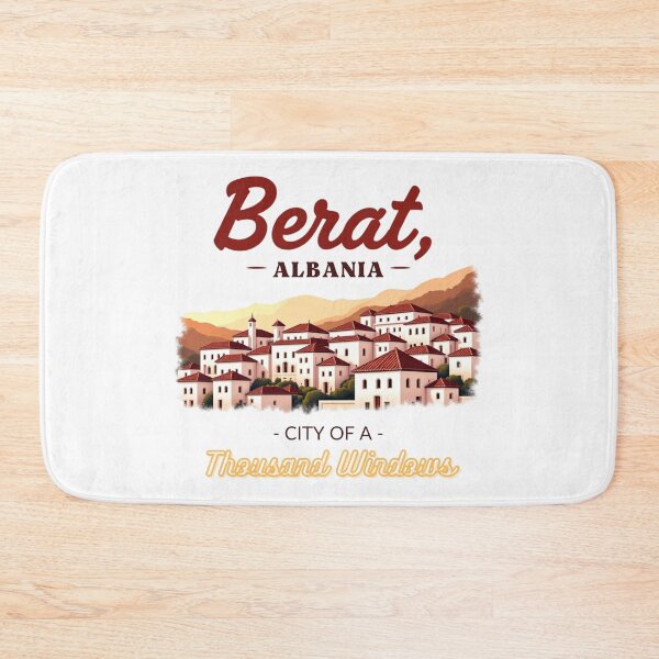 Item preview, Berat, Albania – City of a Thousand Windows | Heritage Travel Sticker designed and sold by Timeless Design.