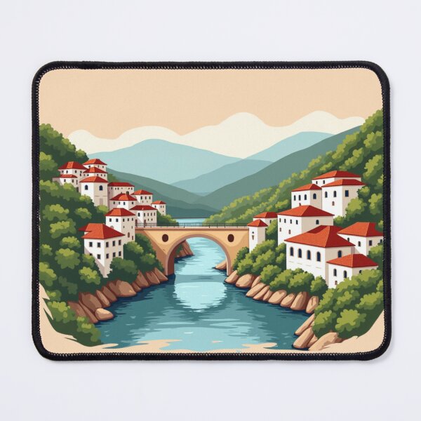 Item preview, Berat – Mangalem & Gorica United by the Bridge designed and sold by Timeless Design.