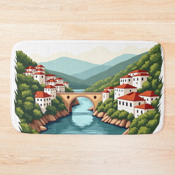 Item preview, Berat – Mangalem & Gorica United by the Bridge designed and sold by Timeless Design.
