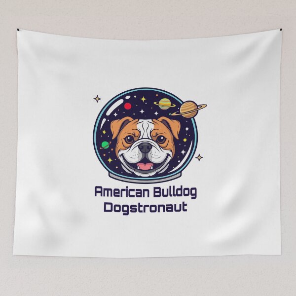 Item preview, American Bulldog Dogstronaut – Cute Space Dog  designed and sold by The Real Life Symphony.