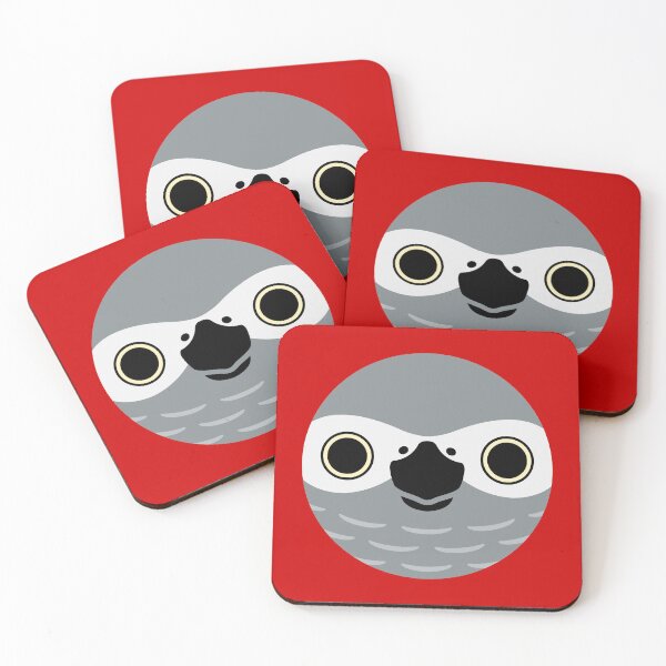 Item preview, The face of a African Grey Parrot designed and sold by INKOYADO.