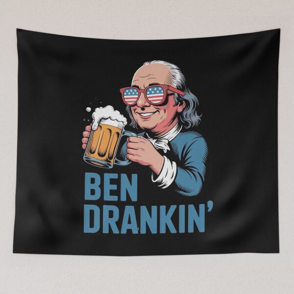Item preview, Ben Drankin Funny Beer Parody Benjamin Franklin Drinking Design designed and sold by BestDetailer.