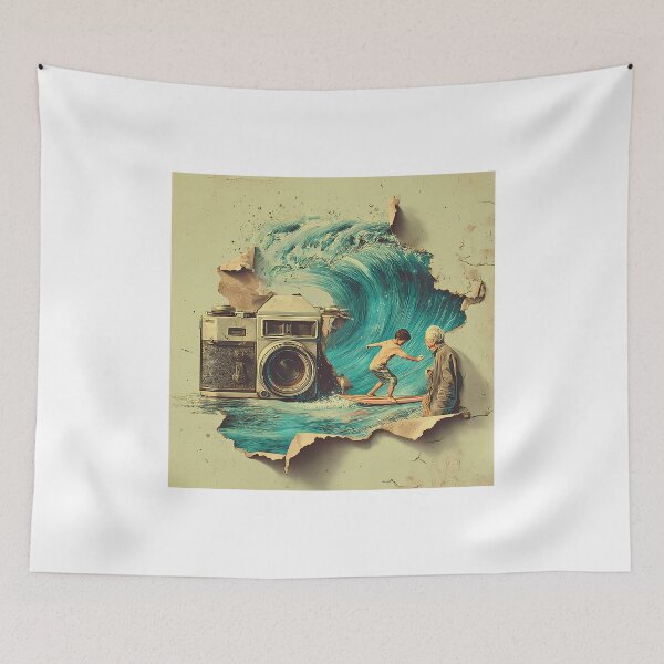 Item preview, Copy of Retro Surf Vinyl – 90s Nostalgic Turntable Beach Art designed and sold by JoseOn2200.