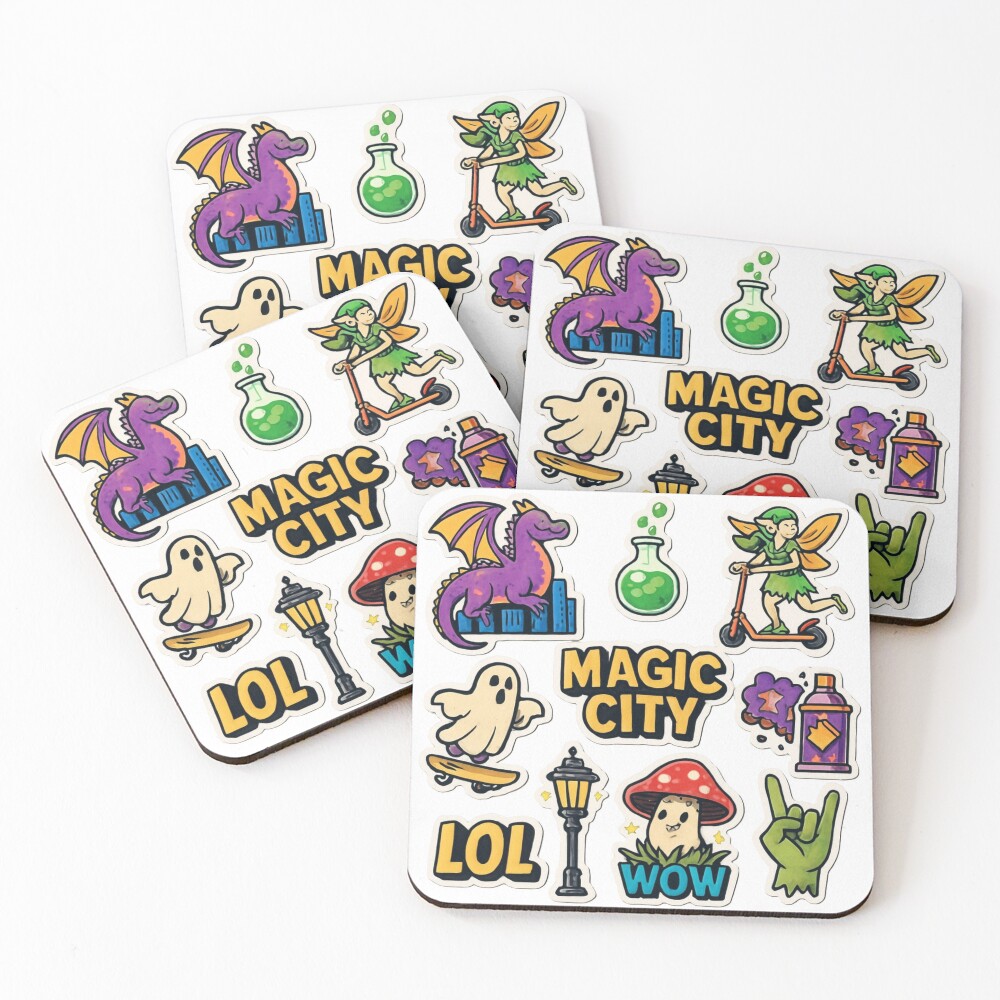 Item preview, Coasters (Set of 4) designed and sold by QuantumKey.