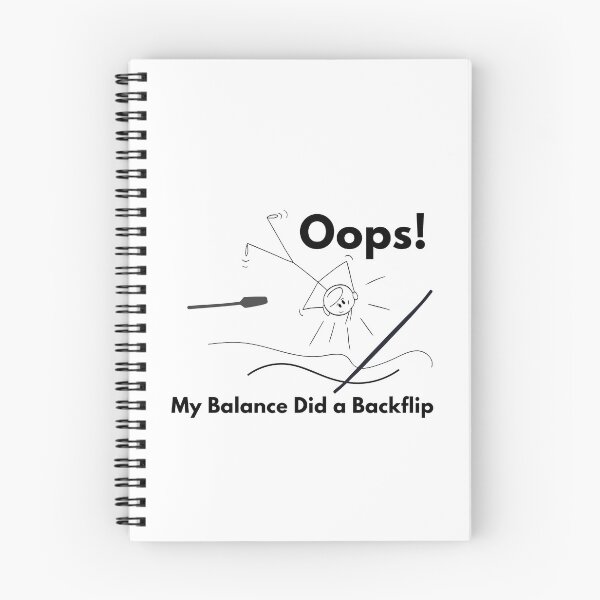 Item preview, Oops My Balance Did a Backflip – Funny Paddleboarder Wipeout Line Art designed and sold by bobparduephoto.