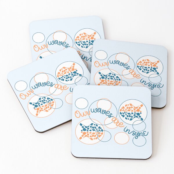 Item preview, Our waves are in sync - funny beach designed and sold by mariya-ivanova.