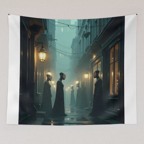 Item preview, Silent Guardians of the Misty Alley designed and sold by oanaunciuleanu.