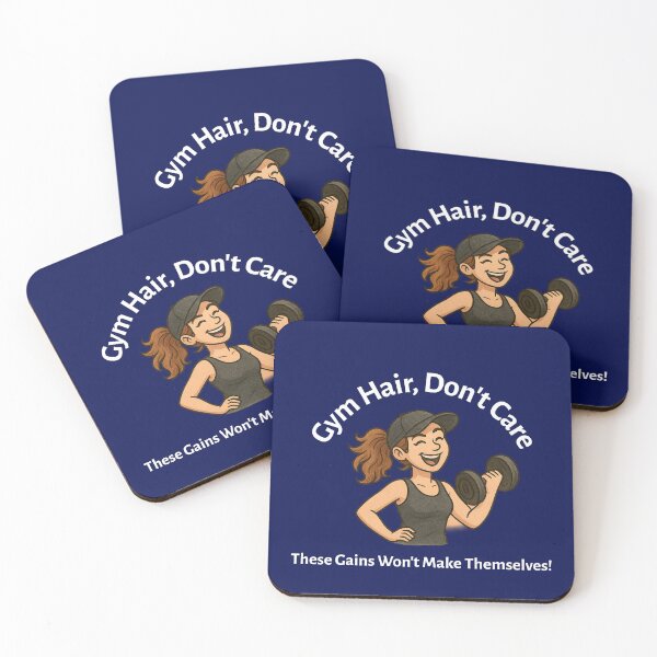Item preview, Gym Hair, Don’t Care – These Gains Won’t Make Themselves!-Ball Cap & Ponytail-White Text designed and sold by The Expression Den.