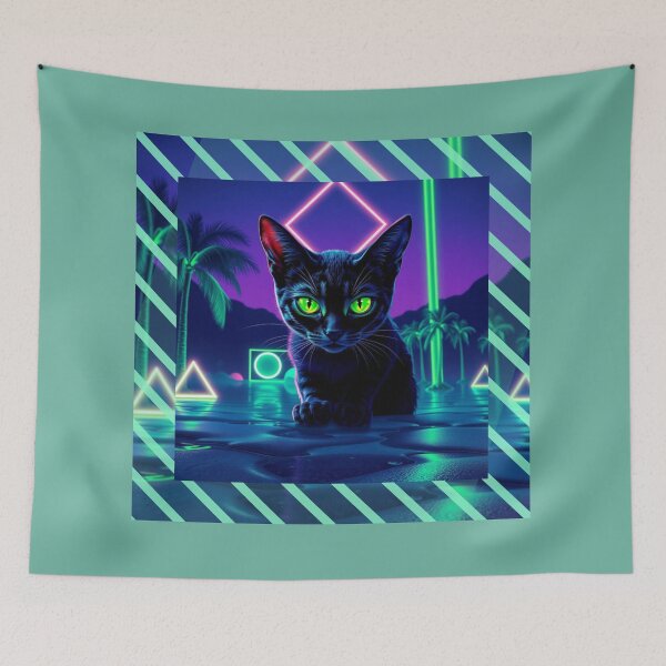Item preview, Neon cat designed and sold by AlienButterfly.