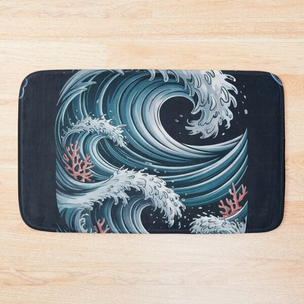 Item preview, Crack of the Wave Ocean Coral designed and sold by ShadowAndSlate.