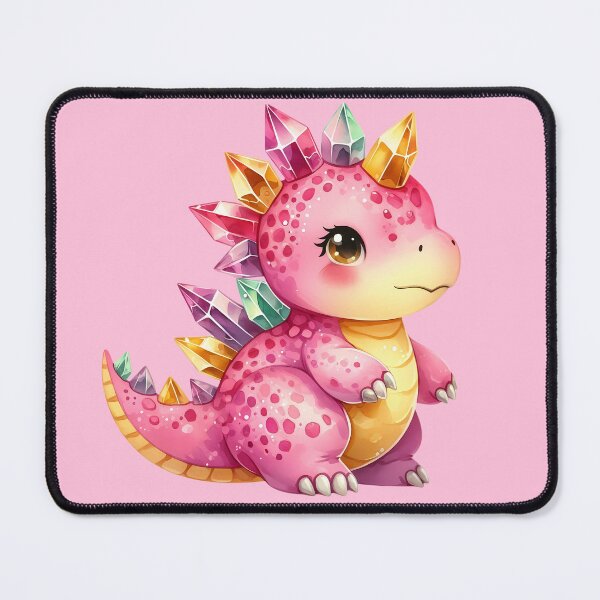 Item preview, Pink gemstone Dinosaur Colourful Pretty Diamond Dino designed and sold by MoonMonkeyNbear.