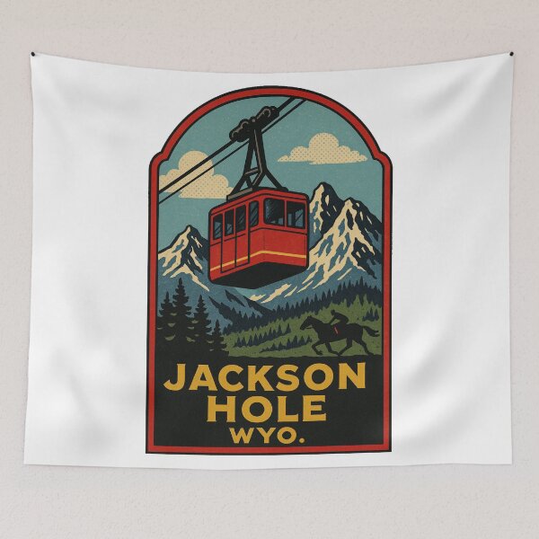 Item preview, Jackson Hole Vintage Style Decal designed and sold by Decal Mania.