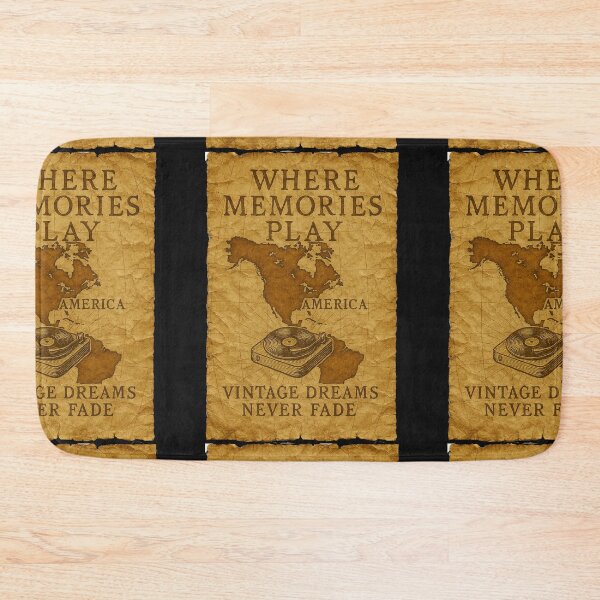 Item preview, Title: Where Memories Play America - Vintage Dreams Never Fade Record Player Design  designed and sold by freackly.