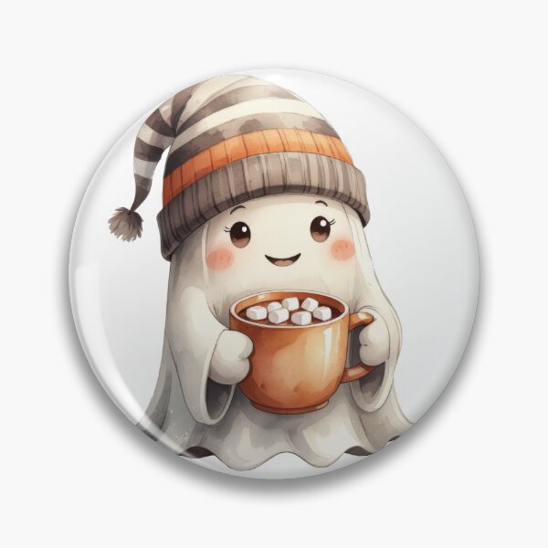 Item preview, Cozy Ghost Hot Cocoa Winter Hat Character designed and sold by Alla-Creates.