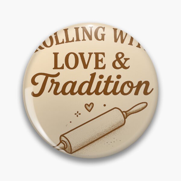 Item preview, Vintage Rolling Pin Baking Sticker – “Rolling with Love & Tradition” Traditional Homemaking Kitchen Art designed and sold by myfavoritesm4.