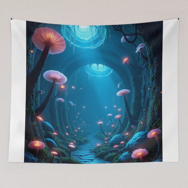 Item preview, Enchanted Cavern of Luminous Fungi designed and sold by oanaunciuleanu.