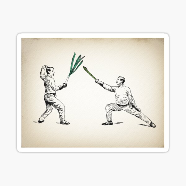 Duel de dandy au potager Sticker