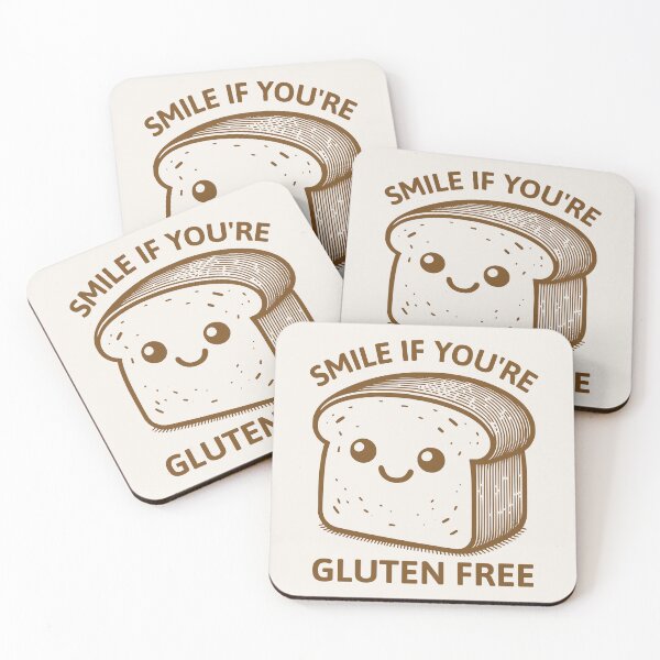 Item preview, Smile If You're Gluten Free Funny Bread Gluten Intolerance Humor  designed and sold by KLArtzStore.