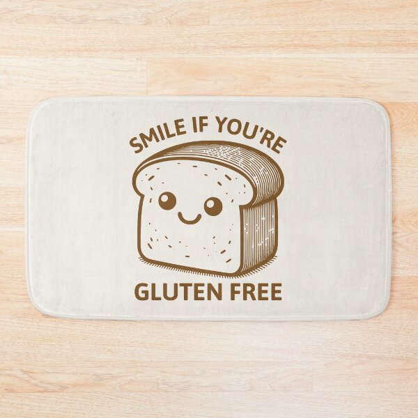 Item preview, Smile If You're Gluten Free Funny Bread Gluten Intolerance Humor designed and sold by KLArtzStore.