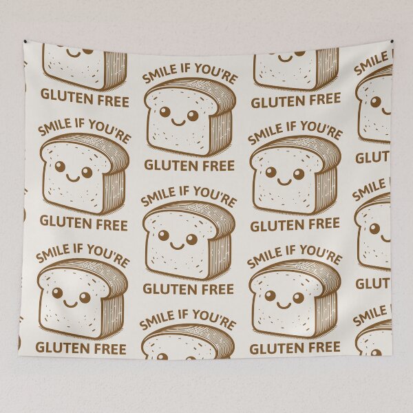 Item preview, Smile If You're Gluten Free Funny Bread Gluten Intolerance Humor  designed and sold by KLArtzStore.
