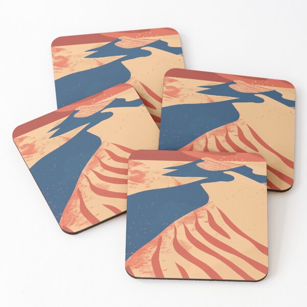 Item preview, Open Desert Sand Dune Scenery Minimalist Art Illustration designed and sold by LVTFCOarts.