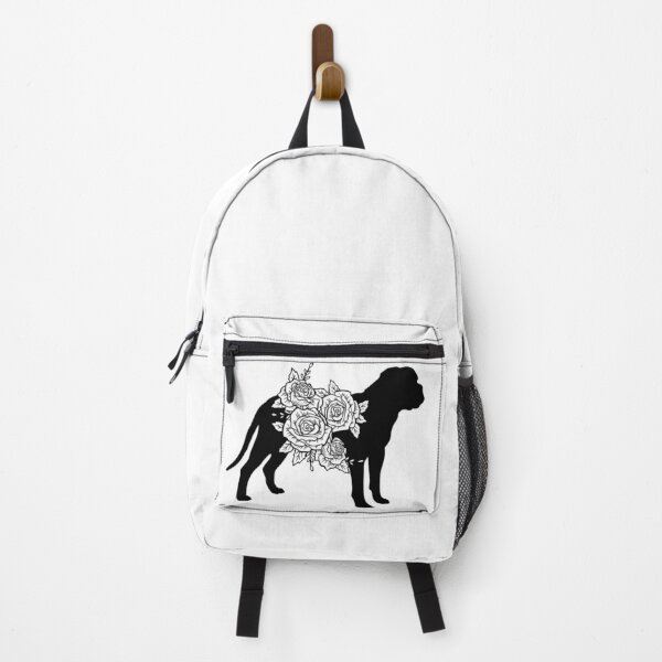 Item preview, Floral Mastiff Silhouette – Black Dog with Roses Design designed and sold by EmeraldeaArt.
