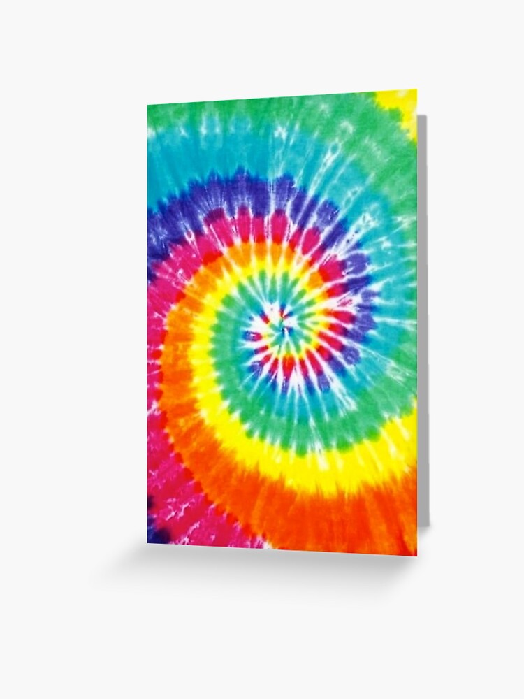 Spiral Rainbow Tie Dye Greeting Cards