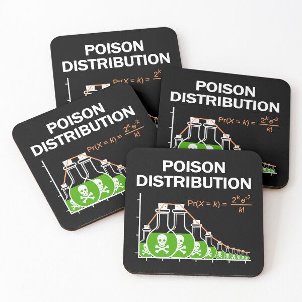 Item preview, Poison of Poisson Distribution – Funny Statistics (on black) designed and sold by Groenendijk.