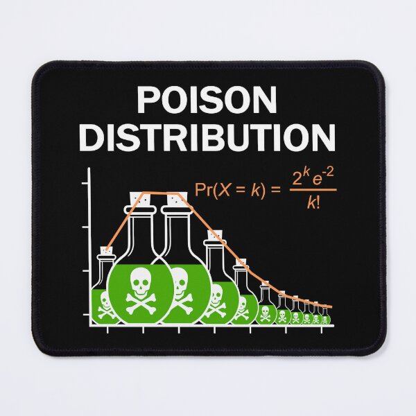 Item preview, Poison of Poisson Distribution – Funny Statistics (on black) designed and sold by Groenendijk.