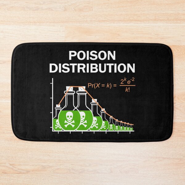 Item preview, Poison of Poisson Distribution – Funny Statistics (on black) designed and sold by Groenendijk.