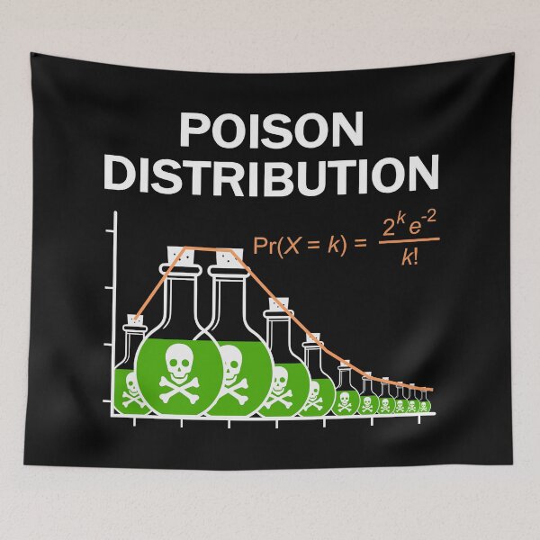 Item preview, Poison of Poisson Distribution – Funny Statistics (on black) designed and sold by Groenendijk.