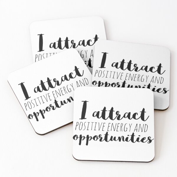 Item preview, I Attract Positive Energy and Opportunities – Affirmation – Magnetism Typography Design designed and sold by Camila Ardila.