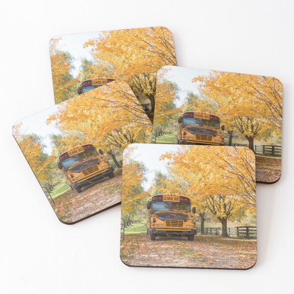 Item preview, Fall Scene with Yellow School bus designed and sold by Roxane Bay.